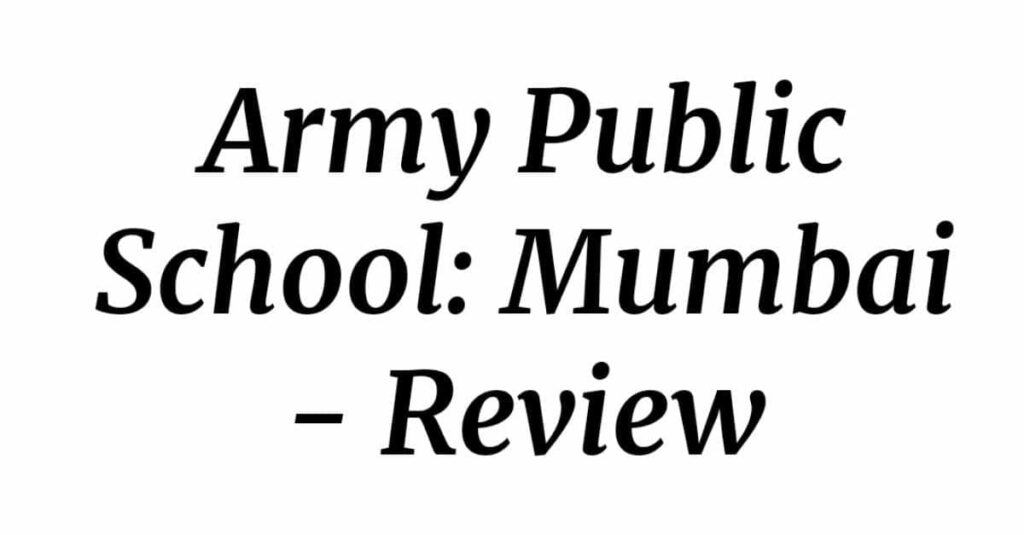 Army Public School Mumbai