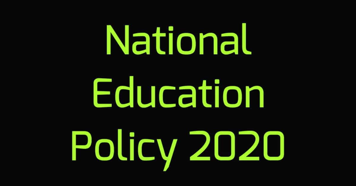 National Education Policy of India 2020