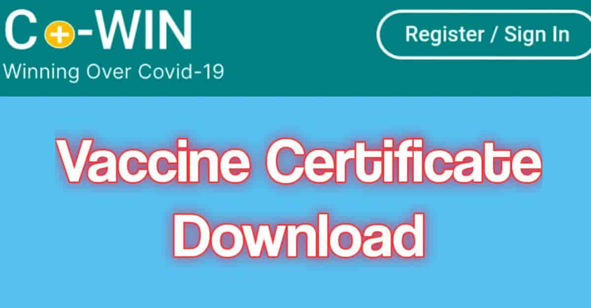 Vaccine certificate download