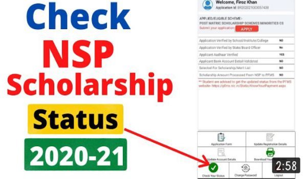 NSP Scholarship Status 2022