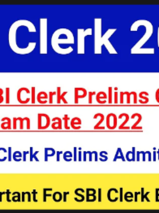 Sbi Clerk exam date 2022